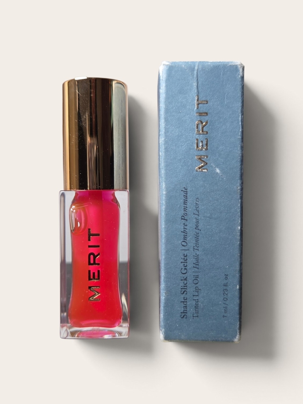 Merit Tinted Lip Oil "Les Deux" - 7ml NIB